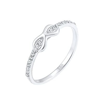 Elli Ring Damen Infinity mit Kristallen in 925 Sterling Silber Elli Ring Damen Infinity mit Kristallen in 925 Sterling Silber
