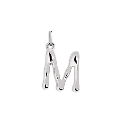 SINGULARU Letter XL Charm. Messing mit Rhodium-Beschichtung. Schmuck für Damen. Buchstabe M. SINGULARU Letter XL Charm. Messing mit Rhodium-Beschichtung. Schmuck für Damen. Buchstabe M.