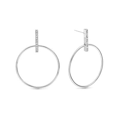 SINGULARU Ophelia Ohrringe. Messing mit Rhodium-Beschichtung und Zirkonia. Schmuck für Damen. SINGULARU Ophelia Ohrringe. Messing mit Rhodium-Beschichtung und Zirkonia. Schmuck für Damen.