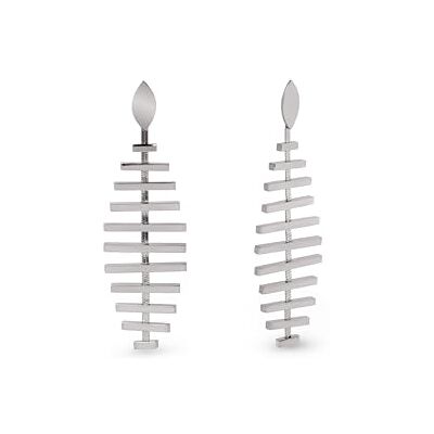 SINGULARU Pacific Ohrringe. Edelstahl mit silberfarbener Beschichtung. Schmuck für Damen. SINGULARU Pacific Ohrringe. Edelstahl mit silberfarbener Beschichtung. Schmuck für Damen.