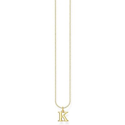 THOMAS SABO Kette Buchstabe K gold 925 Sterlingsilber, 750 Gelbgold Vergoldung THOMAS SABO Kette Buchstabe K gold 925 Sterlingsilber, 750 Gelbgold Vergoldung