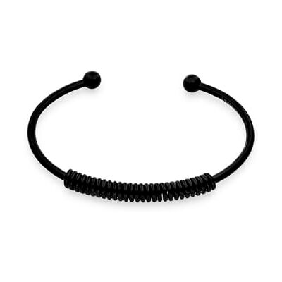 LIEBESKIND BERLIN Bracelet Elegantes Armband aus poliertem Edelstahl IP Schwarz 6,9 cm wasserfest & hautfreundlich LIEBESKIND BERLIN Bracelet Elegantes Armband aus poliertem Edelstahl IP Schwarz 6,9 cm wasserfest & hautfreundlich