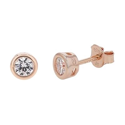 TOM TAILOR Damen Ohrringe 925 Silber mit Zirkonia Stein Kreis Ohrstecker TOM TAILOR Damen Ohrringe 925 Silber mit Zirkonia Stein Kreis Ohrstecker