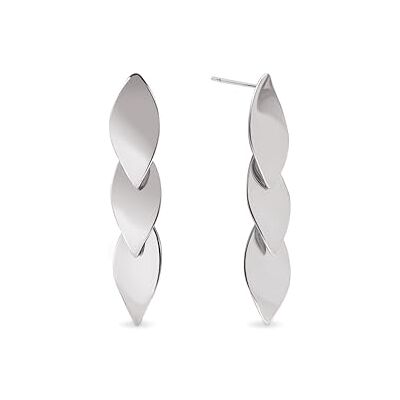 SINGULARU Ohrringe Leaves. Messing mit Rhodiumbeschichtung. Schmuck für Damen SINGULARU Ohrringe Leaves. Messing mit Rhodiumbeschichtung. Schmuck für Damen