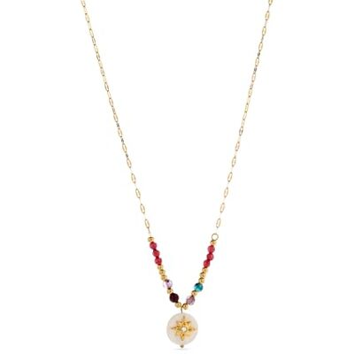 LUXENTER Halskette aus Perlmutt in 18 Karat Gelbgold Zador, Ajustable, Metall, Perlmutt LUXENTER Halskette aus Perlmutt in 18 Karat Gelbgold Zador, Ajustable, Metall, Perlmutt