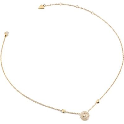 Guess JUBN06201JWYGT/U Damen Collier Herz Edelstahl Gold weiß Zirkonia 45,5 cm Guess JUBN06201JWYGT/U Damen Collier Herz Edelstahl Gold weiß Zirkonia 45,5 cm
