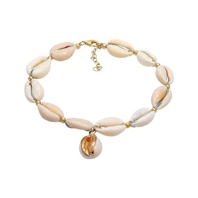 Elli Fußschmuck Damen Fußkettchen Sommer Trend mit Kauri Muscheln in 925 Sterling Silber Vergoldet Elli Fußschmuck Damen Fußkettchen Sommer Trend mit Kauri Muscheln in 925 Sterling Silber Vergoldet