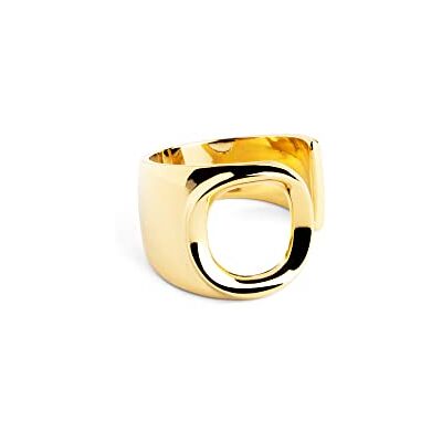 SINGULARU Personalisierter Signet Letter Ring. Messing mit 18 Kt Vergoldeter Beschichtung. Schmuck für Damen. Buchstabe O. SINGULARU Personalisierter Signet Letter Ring. Messing mit 18 Kt Vergoldeter Beschichtung. Schmuck für Damen. Buchstabe O.