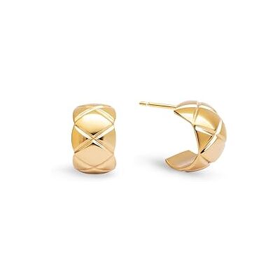 SINGULARU Tweed Ohrringe. Edelstahl mit 18 Kt Vergoldeter Beschichtung. Schmuck für Damen. SINGULARU Tweed Ohrringe. Edelstahl mit 18 Kt Vergoldeter Beschichtung. Schmuck für Damen.