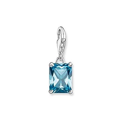 THOMAS SABO Damen Charm-Anhänger Großer Stein blau 925 Sterlingsilber 1871-009-31 THOMAS SABO Damen Charm-Anhänger Großer Stein blau 925 Sterlingsilber 1871-009-31