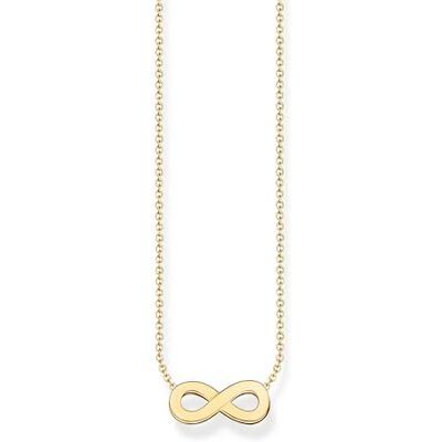THOMAS SABO Kette mit Infinity-Anhänger vergoldet 750 Gelbgold Vergoldung, 925 Sterlingsilber THOMAS SABO Kette mit Infinity-Anhänger vergoldet 750 Gelbgold Vergoldung, 925 Sterlingsilber