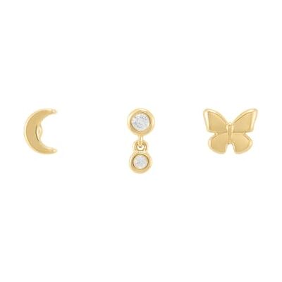 Fossil Damen Jewelry Goldfarbener Messing Ohrring, JA7278SET Fossil Damen Jewelry Goldfarbener Messing Ohrring, JA7278SET