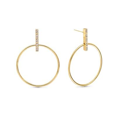 SINGULARU Ophelia Ohrringe. Messing mit 18 Kt Vergoldeter Beschichtung und Zirkonia. Schmuck für Damen. SINGULARU Ophelia Ohrringe. Messing mit 18 Kt Vergoldeter Beschichtung und Zirkonia. Schmuck für Damen.