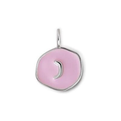 SINGULARU Mond Enamel Lavendel Charm. Messing mit Rhodium-Beschichtung und Emaille. Schmuck für Damen. SINGULARU Mond Enamel Lavendel Charm. Messing mit Rhodium-Beschichtung und Emaille. Schmuck für Damen.