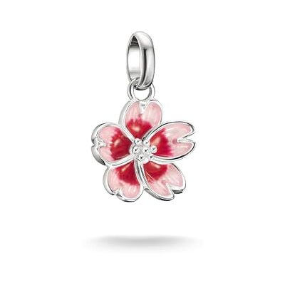 THOMAS SABO Charm-Anhänger Kirschblüte Connect Sterling Silber, Kaltemail THOMAS SABO Charm-Anhänger Kirschblüte Connect Sterling Silber, Kaltemail