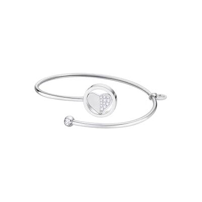 Lotus Armband für Damen aus Edelstahl mit Zirkonia in der Farbe Silber, Durchmesser: 66x2,5 mm, LS2169-2/2 Lotus Armband für Damen aus Edelstahl mit Zirkonia in der Farbe Silber, Durchmesser: 66x2,5 mm, LS2169-2/2