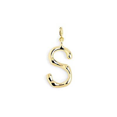 SINGULARU Letter XL Charm. Messing mit 18 Kt Vergoldeter Beschichtung. Schmuck für Damen. Buchstabe S. SINGULARU Letter XL Charm. Messing mit 18 Kt Vergoldeter Beschichtung. Schmuck für Damen. Buchstabe S.