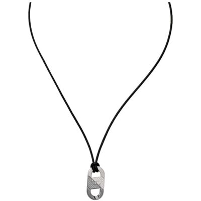 Giorgio Armani Herren-Edelstahl mit Karabinerverschluss Anhänger-Halskette Giorgio Armani Herren-Edelstahl mit Karabinerverschluss Anhänger-Halskette