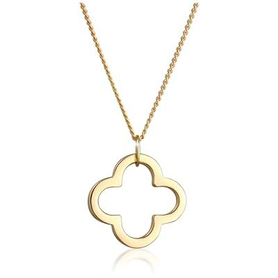 Elli PREMIUM Halskette Damen mit Anhänger Kleeblatt Glücksbringer in 585 Gelbgold Elli PREMIUM Halskette Damen mit Anhänger Kleeblatt Glücksbringer in 585 Gelbgold