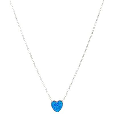 Brilio Silver Decent Silver Heart Halskette mit Opal NCL74WB sBS2738, Estándar, Nicht-Edelmetall, Kein Edelstein Brilio Silver Decent Silver Heart Halskette mit Opal NCL74WB sBS2738, Estándar, Nicht-Edelmetall, Kein Edelstein