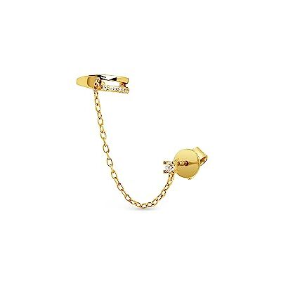 SINGULARU Einzelner Ohrring Zoe. Sterlingsilber mit 18 kt Goldbeschichtung. Schmuck für Damen. SINGULARU Einzelner Ohrring Zoe. Sterlingsilber mit 18 kt Goldbeschichtung. Schmuck für Damen.