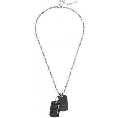 Police Duet Halskette für Herren Edelstahl 500+50 mm silber/schwarz Police Duet Halskette für Herren Edelstahl 500+50 mm silber/schwarz