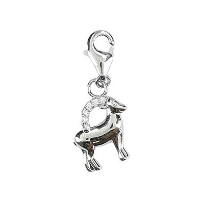 Depesche 11785-049 Charms Express yourself Anhänger für Halsketten und Armband, Steinbock, versilbert, als kleines Geschenk Depesche 11785-049 Charms Express yourself Anhänger für Halsketten und Armband, Steinbock, versilbert, als kleines Geschenk