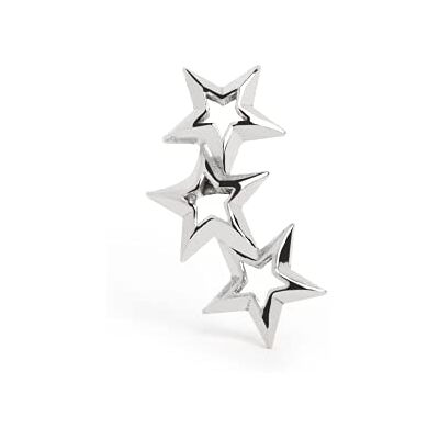 SINGULARU Einzelner Ohrring 3 Star. Sterlingsilber mit Rhodium-Beschichtung. Schmuck für Damen SINGULARU Einzelner Ohrring 3 Star. Sterlingsilber mit Rhodium-Beschichtung. Schmuck für Damen