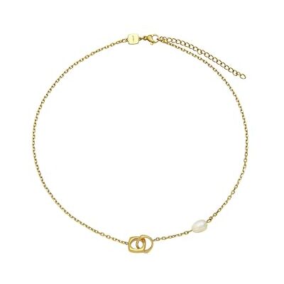Breil Juwel Sammlung TETRA, HALSKETTEN aus DAMEN in FARBIGER STAHL Farbe GOLD messen EINZIGARTIG mit FLUSSPERLEN TJ3495 Breil Juwel Sammlung TETRA, HALSKETTEN aus DAMEN in FARBIGER STAHL Farbe GOLD messen EINZIGARTIG mit FLUSSPERLEN TJ3495