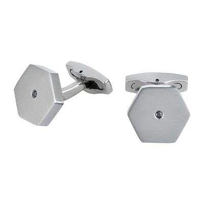 Breil Herrenmanschettenknöpfe The Black Diamond Collection TJ3075 Herrenschmuck Manschettenknöpfe aus Gebürstetem Stahl für Herren, mit einem Kleinen Schwarzen Naturdiamanten 1,5 cm Breil Herrenmanschettenknöpfe The Black Diamond Collection TJ3075 Herrenschmuck Manschettenknöpfe aus Gebürstetem Stahl für Herren, mit einem Kleinen Schwarzen Naturdiamanten 1,5 cm