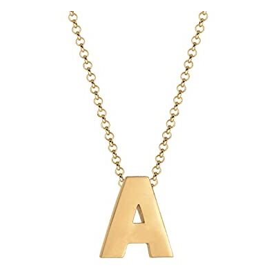 Elli Halskette Damen Buchstabe A Initialen Minimal in 925 Sterling Silber vergoldet Elli Halskette Damen Buchstabe A Initialen Minimal in 925 Sterling Silber vergoldet