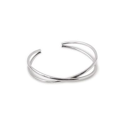 SINGULARU Cross Armreif. Edelstahl mit Silberfarbener Beschichtung. Schmuck für Damen. SINGULARU Cross Armreif. Edelstahl mit Silberfarbener Beschichtung. Schmuck für Damen.