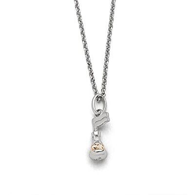 DUR Halskette Boje aus 925 Sterling Silber mit Strandsand veredelt, Beige/Silber, 42 cm, K2695 DUR Halskette Boje aus 925 Sterling Silber mit Strandsand veredelt, Beige/Silber, 42 cm, K2695