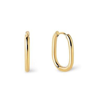 SINGULARU Bossa Creolen. Edelstahl mit 18 Kt Vergoldeter Beschichtung. Schmuck für Damen. SINGULARU Bossa Creolen. Edelstahl mit 18 Kt Vergoldeter Beschichtung. Schmuck für Damen.