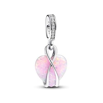 PANDORA Moments Mum Schillernder Herz Charm-Anhänger aus Sterling Silber mit Zirkonia, Kompatibel Moments Armbändern, 793202C01 PANDORA Moments Mum Schillernder Herz Charm-Anhänger aus Sterling Silber mit Zirkonia, Kompatibel Moments Armbändern, 793202C01