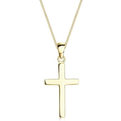 Elli PREMIUM Halskette Damen Kreuz Anhänger Klassisch aus 375 Gelbgold Elli PREMIUM Halskette Damen Kreuz Anhänger Klassisch aus 375 Gelbgold