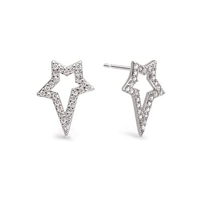 SINGULARU My Star Ohrringe. Sterlingsilber mit Rhodium-Beschichtung und Zirkonia. Schmuck für Damen. SINGULARU My Star Ohrringe. Sterlingsilber mit Rhodium-Beschichtung und Zirkonia. Schmuck für Damen.