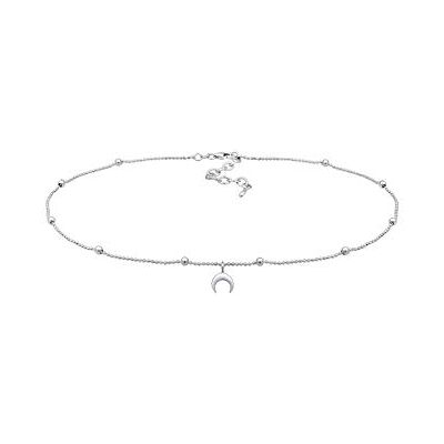 Elli Choker Kette Damen Silber 925 Kugel Halbmond Anhänger Schmuck Geschenke für Frauen Halskette Mädchen Mama Freundin, Silberkette Länge 36 cm Elli Choker Kette Damen Silber 925 Kugel Halbmond Anhänger Schmuck Geschenke für Frauen Halskette Mädchen Mama Freundin, Silberkette Länge 36 cm