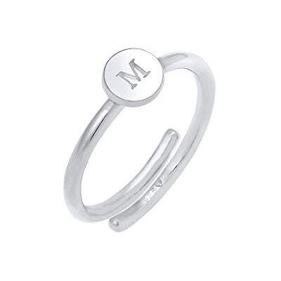 Elli Ring Damen Buchstabe M Kreis Verstellbar Basic in 925 Sterling Silber Vergoldet Elli Ring Damen Buchstabe M Kreis Verstellbar Basic in 925 Sterling Silber Vergoldet