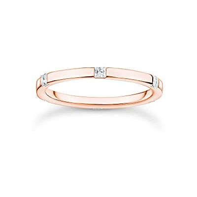 THOMAS SABO Ring mit weißen Steinen roségold 925 Sterlingsilber, 750 Roségold Vergoldung THOMAS SABO Ring mit weißen Steinen roségold 925 Sterlingsilber, 750 Roségold Vergoldung