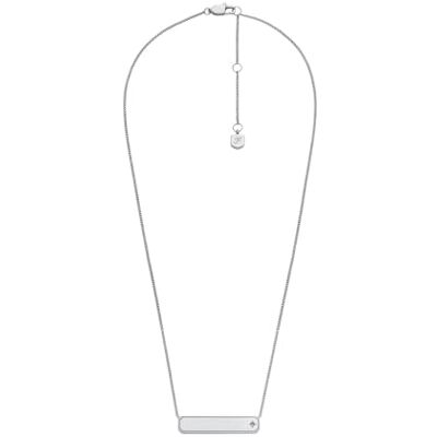 Fossil Sadie Damen Silberfarbene Edelstahl Halskette, JF04927040 Fossil Sadie Damen Silberfarbene Edelstahl Halskette, JF04927040
