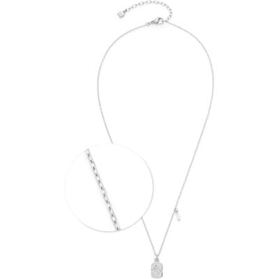 JEWELS BY LEONARDO Halskette Ciao Amarila, kurze Kette aus silberfarbenem Edelstahl, Medaillon-Anhänger mit Zirkonia Steinchen und zusäzlichem Perlen-Anhänger, 42-47 cm Länge, 024450 JEWELS BY LEONARDO Halskette Ciao Amarila, kurze Kette aus silberfarbenem Edelstahl, Medaillon-Anhänger mit Zirkonia Steinchen und zusäzlichem Perlen-Anhänger, 42-47 cm Länge, 024450
