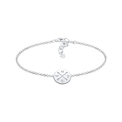Elli Armband Damen Kompass Wanderlust Talisman in 925 Sterling Silber Elli Armband Damen Kompass Wanderlust Talisman in 925 Sterling Silber
