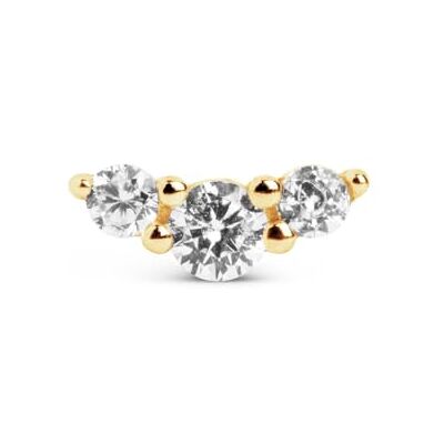 SINGULARU Einzelner Ohrring Freesia Spark. Sterlingsilber mit 18 kt Goldbeschichtung. Schmuck für Damen SINGULARU Einzelner Ohrring Freesia Spark. Sterlingsilber mit 18 kt Goldbeschichtung. Schmuck für Damen
