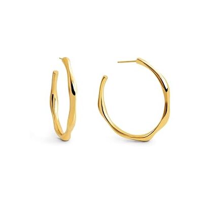 SINGULARU Bamboo Creolen. Messing mit 18 Kt Vergoldeter Beschichtung. Schmuck für Damen. SINGULARU Bamboo Creolen. Messing mit 18 Kt Vergoldeter Beschichtung. Schmuck für Damen.