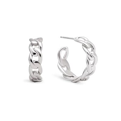 SINGULARU Chunky Ketten-Ohrringe. Edelstahl mit silberfarbener Beschichtung. Schmuck für Damen. SINGULARU Chunky Ketten-Ohrringe. Edelstahl mit silberfarbener Beschichtung. Schmuck für Damen.