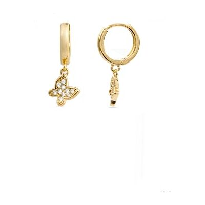 LUXENTER Kaduro Ohrringe mit glänzendem Zirkoniastein, 18 Karat Gelbgold, Pequeños, Metall, Zirkonia LUXENTER Kaduro Ohrringe mit glänzendem Zirkoniastein, 18 Karat Gelbgold, Pequeños, Metall, Zirkonia