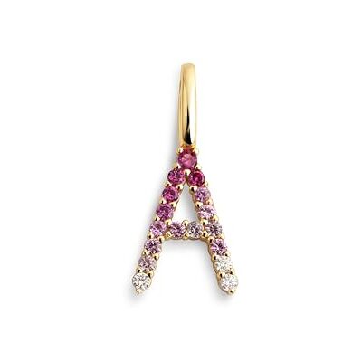 SINGULARU Letter Spark Sakura Charm. Sterlingsilber mit 18 Kt Vergoldeter Beschichtung und Zirkonia. Schmuck für Damen. Buchstabe A. SINGULARU Letter Spark Sakura Charm. Sterlingsilber mit 18 Kt Vergoldeter Beschichtung und Zirkonia. Schmuck für Damen. Buchstabe A.