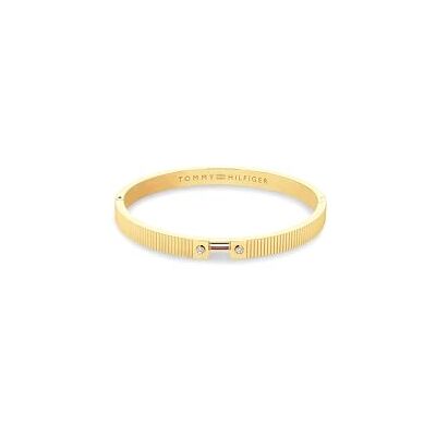 Tommy Hilfiger Jewelry Armreif für Damen Kollektion aus Edelstahl mit Ionenplattierung in Gelbgold verziert mit Kristallen 2781048 Tommy Hilfiger Jewelry Armreif für Damen Kollektion aus Edelstahl mit Ionenplattierung in Gelbgold verziert mit Kristallen 2781048
