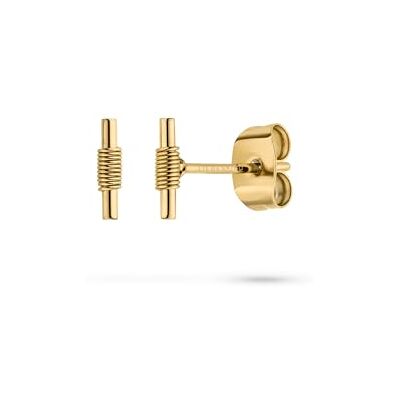 LIEBESKIND BERLIN Twist Ohrring Ohrring aus Edelstahl IP Gold 0,7 cm Steckverschluss wasserfest & hautfreundlich LIEBESKIND BERLIN Twist Ohrring Ohrring aus Edelstahl IP Gold 0,7 cm Steckverschluss wasserfest & hautfreundlich